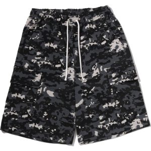 MULTI PIXEL CAMO BAPE STA LOGO CARGO RELAXED FIT SWEAT SHORTS MENS